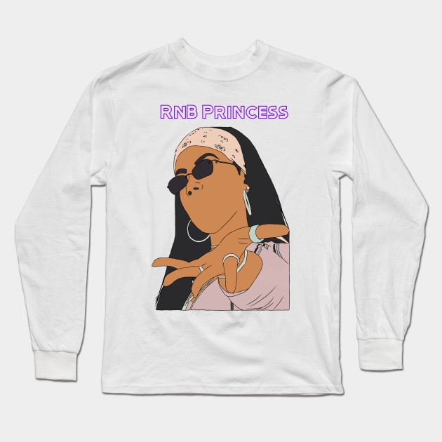 RnB Princess Aaliyah Long Sleeve T-Shirt by ToughCookie98